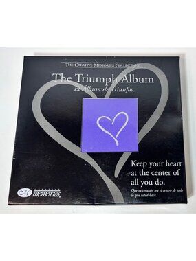 Creative Memories 7x7 Triumph Purple Album 12 Pages Heart in Silver Design